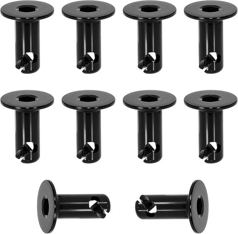 7075-Aluminum 5/16" Flush Allen Head Quarter Turn Fasteners, .500 Grip Dzus Button Flush Hexagonal Rotating Fasteners, Black (10-Pack) in Saudi Arabia