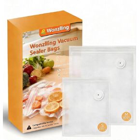 Vacuum Sealer Bags for Food, 60 Pcs (S+M+L) 8" x 10" and 10" x 13.8" and 11.8" x 13.8" Food Storage Bags for Sous Vide Cooking Microwave Heating, Air Valve Zipper Bags in Saudi Arabia