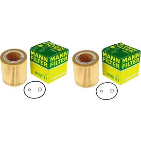 Mann Pair Set of 2 Engine Oil Filters Cartridges For BMW M2 M3 M4 X5 Base Competition CS GTS sDrive35i xDrive35i 3.0L L6 DOHC GAS FI DI F15 F80 F82 F83 F87 Twin-Turbo in Saudi Arabia