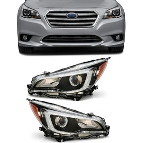 Pair of 2 Halogen Headlight Black Interior Right & Left Side For 2015 2016 2017 Subaru Legacy Fits 2015 2016 2017 Subaru Outback in Saudi Arabia