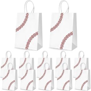 WATMTIN 12 Pcs Baseball Party Gift Bags, Baseball Pattern Goodie Bags with Handle, Paper Treat Candy Snack Bag for Baseball-Themed Party Games Sports Day Birthday Decorations Supplies in Saudi Arabia