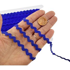 Navy Blue RIC Rac Trim 5mm 27 Yards Rick Rack Trim for Sewing Wave Bending Fringe Trim Woven DIY Clothes Dress Gift Wrapping Home Wedding Party Decoration in Saudi Arabia