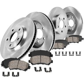 Callahan Brake Parts Front and Rear Brake Kit For Buick LaCrosse 2012-16 |Regal 2011-16 |Chevrolet Malibu 2013-15 |Malibu Limited 2016 - Disc Rotors with Ceramic Brake Pads + Hardware, EBYK026570 in Kuwait