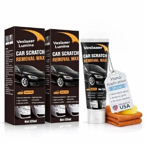 Car Scratch Remover for Light Scratches & Scuffs, Easy DIY Car Paint Repair Kit to Reduce Swirl Marks and Restore Shine, Polishing Compound with Sponge & Microfiber Towel (2Pcs) in Saudi Arabia