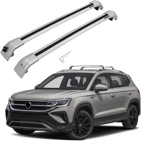 Roof Rack Cross Bars fit for Volkswagens VW Taos 2022-2024 (with Factory Side Rail) Silver Side Rails Cargo Bar in Saudi Arabia