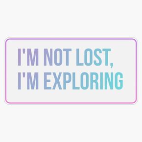 Magnet I'M Not Lost I'M Exploring Magnet Vinyl Decal Sticker 5" in Kuwait