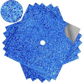 Knitgrip 5 Sheets Graduation Cap Topper Decoration Leather Glitter Construction Paper for Grad Caps Cover Self Adhesive for DIY Grad Hat Topper Scrapbook Craft Supplies, 9.8 x 9.8 Inch(Royal Blue) in Kuwait