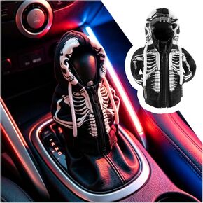 Funny Skull Style Car Gear Shift Cover,Comfortable Gear Shift Knob Cover with Zip for Car Decoration & Protection,Stick Shifts Covers Cars Interior Accessories Fit Most Auto Trucks in Saudi Arabia