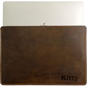 Personalized Genuine Leather MacBook Pro case 13 14 15 16 in. Apple Air M1/M2 Laptop Sleeve. Leather Laptop Cover. Custom Office Accessories Gift in Saudi Arabia