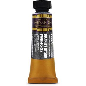 Mijello Tourmaline Two-Tone Granulation Watercolor for Fine Art and Craft Projects, Made in Korea, Granite Stone Warm Grey (W854) - 15ml (0.51oz) in Saudi Arabia