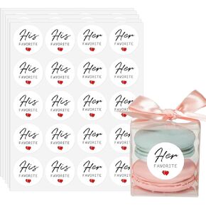 200Pcs Wedding Favor Stickers - His & Hers Candy Bag Seals for Bridal Shower, Wedding Favors, Treat Bags - Romantic Couple Stickers for Candy Wrappers, Party Decor in Saudi Arabia