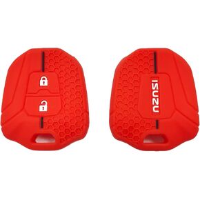 for Isuzu D-MAX Jim 2 Button Silicone Car Key Shell Fob Cover (Black) in Saudi Arabia