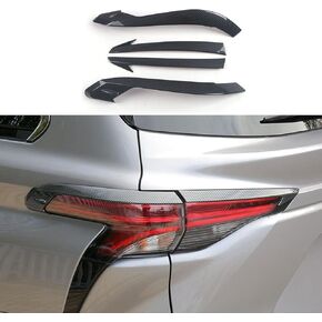 Car Accessories Rear Taillight Eyebrow Cover Trim Decoration Sticker Fit for Toyota Sienna 2021 2022 2023 2024 2025 ABS 4PCS(Glossy Chrome Style) in Kuwait