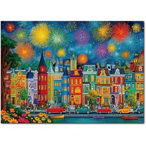 KAAYEE Puzzles for Adults 1000 Pieces, Paper Square Jigsaw Puzzles 1000 Piece, Impossible Hard Difficult Challenging Puzzle for Adults Birthday Home Decor (Brilliant Nightfire) in Saudi Arabia