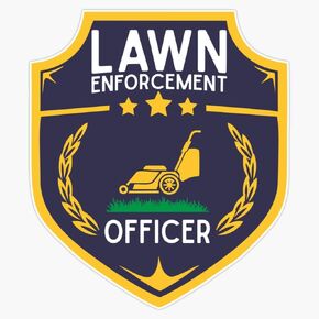 Lawn Enforcement Officer Badge Funny Gardening Landscaping Mowing Lover Gift Sticker Bumper Sticker Vinyl Decal 5" in Saudi Arabia