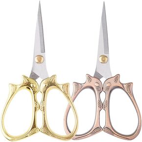 2Pcs Embroidery Scissors Stainless Steel Small Sewing Scissors Detail Shears All Purpose Crochet Accessories for Threading Needlework Yarn Sewing Cross Stitching Crafts Handmade DIY in Saudi Arabia