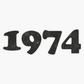 1974 Vinyl Sticker Waterproof Decal Laptop Wall Window Bumper Sticker 5" in Saudi Arabia