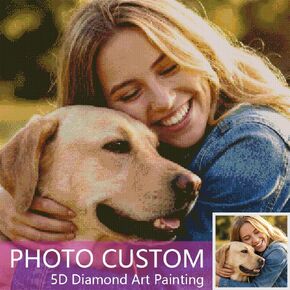 Lnjsipam Custom Diamond Art Kits from Photo - Personalized Diamond Art Painting for Adults - DIY Gift & Home Decor (15.7x19.7 (40x50cm), Square Drills) in Saudi Arabia