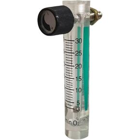 Acrylic Gas Air Oxygen Flow Meter Flowmeter Countor Indicator O2 With Valve Brass Connector 0.1Mpa 3-30L/Min Height 116mm in Kuwait