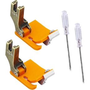 2 Pcs Multifunctional Hemmer Foot for Industrial Sewing Machines Adjustable Teflon-Coated Presser Foot with 2 Screwdrivers Ideal for Hemming Seaming in Garment Factories & Tailor Shops​ in Saudi Arabia