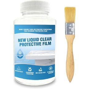 11 oz Liquid Clear Protective Film Tape Liquid Masking Tape Transparent Adhesive Removable Coating for Furniture Appliances Desks Fridges Cabinets Surfaces High-Gloss Protective Film in Saudi Arabia