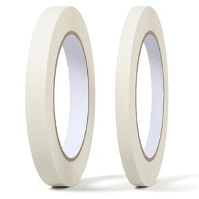 2 Pack White Artist Tape for Watercolor Paper, Washi Tape Acid Free Watercolor Tapes for Paper Border, Drafting, Painting Canvas and Framing, 0.4 Inch & 0.6 Inch X 164 FT in Saudi Arabia