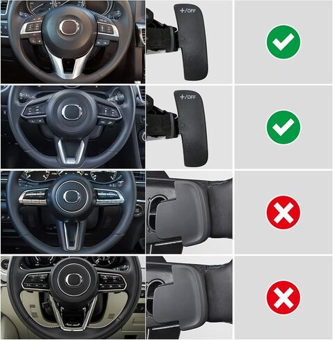 Steering Wheel Shift Paddle Extension Carbon Fiber Trim for Mazda 2 Gasoline 3 6 CX-3 CX-5 CX-9 MX-5 Miata ND MX-5 Miata RF ND/for Scion iA 2016 / Toyota Yaris iA Sedan Sticker Accessories (Black) in Saudi Arabia