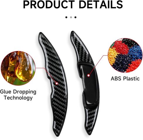 Steering Wheel Shift Paddle Extension Carbon Fiber Trim for Mazda 2 Gasoline 3 6 CX-3 CX-5 CX-9 MX-5 Miata ND MX-5 Miata RF ND/for Scion iA 2016 / Toyota Yaris iA Sedan Sticker Accessories (Black) in Saudi Arabia