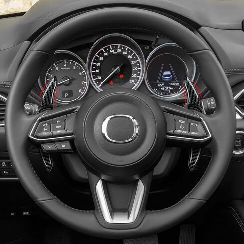 Steering Wheel Shift Paddle Extension Carbon Fiber Trim for Mazda 2 Gasoline 3 6 CX-3 CX-5 CX-9 MX-5 Miata ND MX-5 Miata RF ND/for Scion iA 2016 / Toyota Yaris iA Sedan Sticker Accessories (Black) in Saudi Arabia