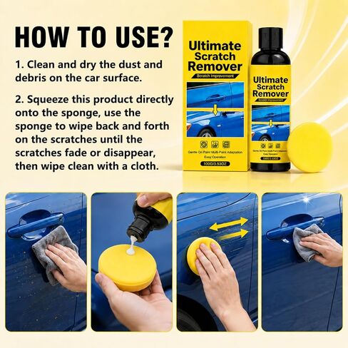 Nanopolix Scratch Remover，Car Scratch Remover Kit,Quick Fix Removal Paste for Deep Scratches,All Paint Colors Polishing Kit（2PCS） in Saudi Arabia