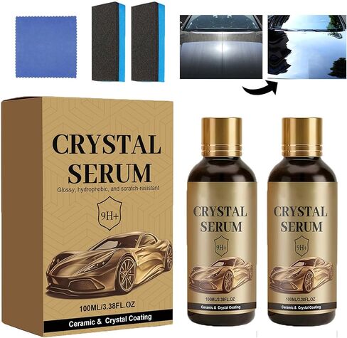 PTZ Crystal Serum for Cars – Advanced Graphene Ceramic Coating for Cars,Ultimate Quick Effect Car Coating Spray for Shine & Protection, Nano Coat Restore for Paint, Glass & Wheel (2PCS) in Saudi Arabia