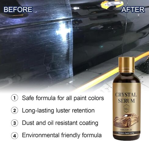 PTZ Crystal Serum for Cars – Advanced Graphene Ceramic Coating for Cars,Ultimate Quick Effect Car Coating Spray for Shine & Protection, Nano Coat Restore for Paint, Glass & Wheel (2PCS) in Saudi Arabia