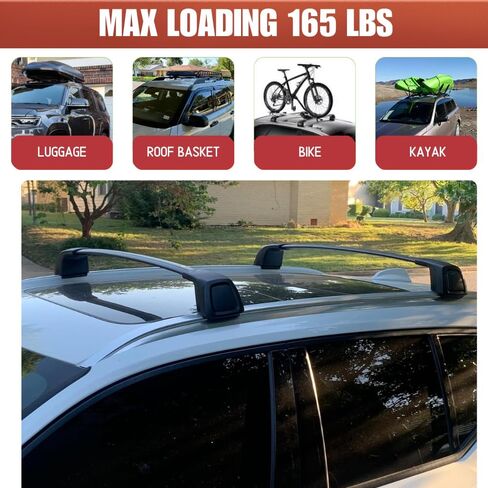 Lockable Roof Rack Side Rails Cross Bars fit for Outlander&Outlander PHEV 2023-2025 (with Factory Side Rail) in Saudi Arabia