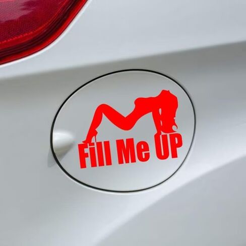 ملصق من الفينيل مطبوع عليه فيلم fill Me Up - أسود مضحك ومثير للسيدات والفتيات - ملصقات للكمبيوتر المحمول للشاحنات والسيارات والشاحنات والنوافذ والأكواب in Kuwait