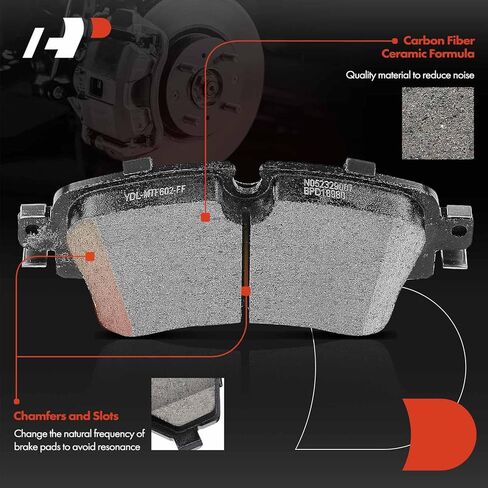A-Premium 12.99 in (330 mm) Rear Drilled and Slotted Disc Brake Rotors + Ceramic Pads Kit Compatible with Select Audi Models - A4, A4 allroad, A4 Quattro, Q5, A5 Quattro, A6 allroad, S4, S5, 6-PC Set in Kuwait