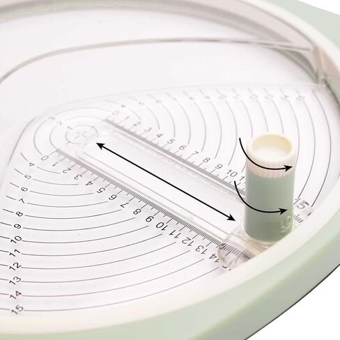 Vaessen Creative Circle Cutter, Paper, Cardstock, Photos, Foam Rubber, Cardboard, 2.5 15 cm, Mint Green in Saudi Arabia