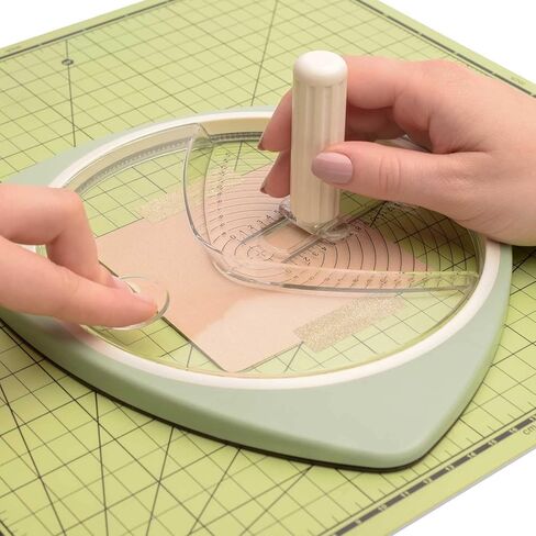 Vaessen Creative Circle Cutter, Paper, Cardstock, Photos, Foam Rubber, Cardboard, 2.5 15 cm, Mint Green in Saudi Arabia