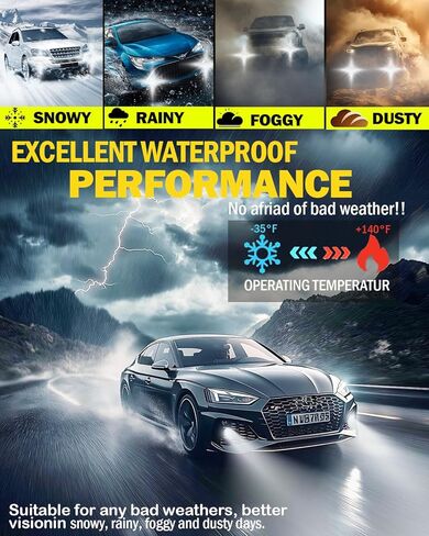 881 مصابيح ضباب LED 6000K أبيض بارد، 4000LM 300% أكثر سطوعًا، 889 898 886 896 894 مصابيح ضباب LED بديلة للسيارات والشاحنات وغير القطبية، التوصيل والتشغيل، حزمة من 2 in Kuwait
