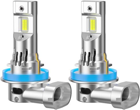 LED Headlight Bulbs for Kia Sorento 2011 2012 2013, H1 High Beam and H11 Low Beam, 60W 5000K White, 400% Brighter with Cooling Fan, 4-Pack in Kuwait