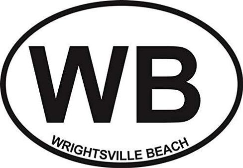 DG Graphics Magnet Wrightsville Beach Euro Oval Magnet Car Auto Fridge Locker Metal 5" in Kuwait