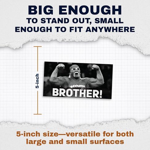 Brother! RIP H Hogan Magnet - 2 Pack Magnets - Wrestling Mania Wrestlefest Fan Superstar Remembrance Real American - 5 Inches for Car Truck Waterbottle Laptop Locker Decor - EPLM0131 in Saudi Arabia