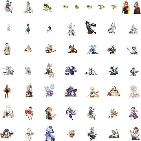 TaiCy Character Stickers, Waterproof Sun-Proof Anime Game Sticker Pack for Phone,Laptop,Bottles,Skateboard (Genshin Stickers-1) in Saudi Arabia
