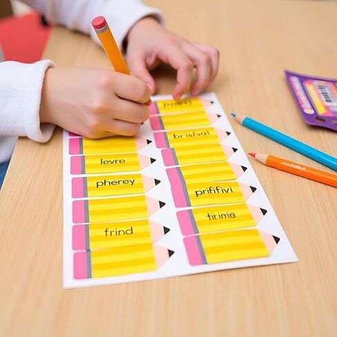 120PCS Pencil Name Tags - Waterproof Self-Adhesive Classroom Labels for Students & Teachers, Back to School Name Stickers for Desks, Notebooks, Books & Bulletin Boards, First Day of School Supplies in Saudi Arabia