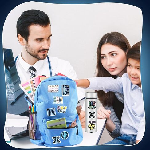120 قطعة من ملصقات Rad Tech، ملصقات الأشعة السينية لحفلات أعياد الميلاد وديكورات الفينيل المقاومة للماء لزجاجة المياه وأمتعة الكمبيوتر المحمول وهدايا Xray Tech in Kuwait