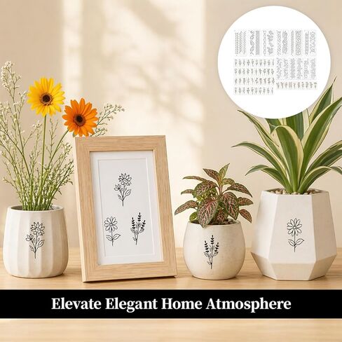 62PCS (11.81x2.9in, 5.9x2.9in, 4x4 in, 8.9x2in) Floral Stencils Lace Border Templates, Flower Stencil for Painting, Reusable Flower Leaf Stencils DIY Craft Drawing Templates Set for Wall Paper Canvas in Saudi Arabia