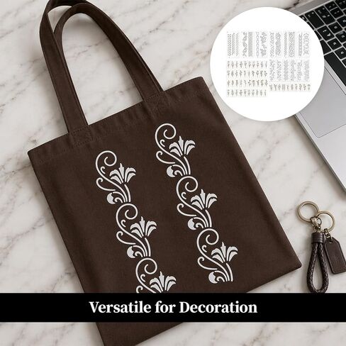 62PCS (11.81x2.9in, 5.9x2.9in, 4x4 in, 8.9x2in) Floral Stencils Lace Border Templates, Flower Stencil for Painting, Reusable Flower Leaf Stencils DIY Craft Drawing Templates Set for Wall Paper Canvas in Saudi Arabia