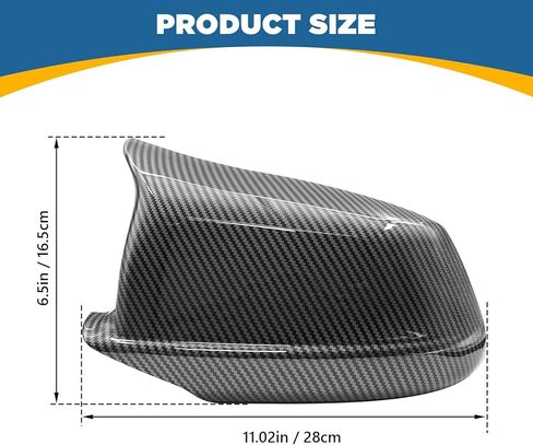 أغطية غطاء مرآة جانبية زوج TOPUS لسيارات BMW 5 Series F10 F11 F18 528i 530i 535i 550i 2011-2013 Ox Horn Style Car External عكس مرآة الرؤية الخلفية الإسكان 51167216369 51167216370 ألياف الكربون in Kuwait