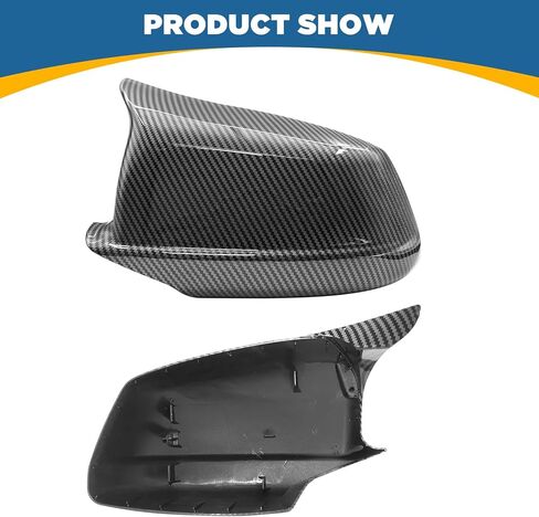 أغطية غطاء مرآة جانبية زوج TOPUS لسيارات BMW 5 Series F10 F11 F18 528i 530i 535i 550i 2011-2013 Ox Horn Style Car External عكس مرآة الرؤية الخلفية الإسكان 51167216369 51167216370 ألياف الكربون in Kuwait