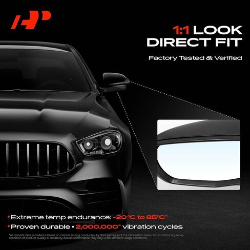 A-Premium Driver Side Power Door Mirror - Compatible with Acura MDX 2017-2020, RDX 2019-2025 - Heated Manual Folding Black Outside Rear View Mirror w/Turn Signal Light in Kuwait