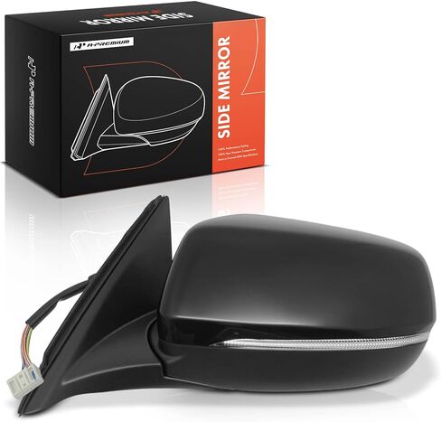 A-Premium Driver Side Power Door Mirror - Compatible with Acura MDX 2017-2020, RDX 2019-2025 - Heated Manual Folding Black Outside Rear View Mirror w/Turn Signal Light in Kuwait